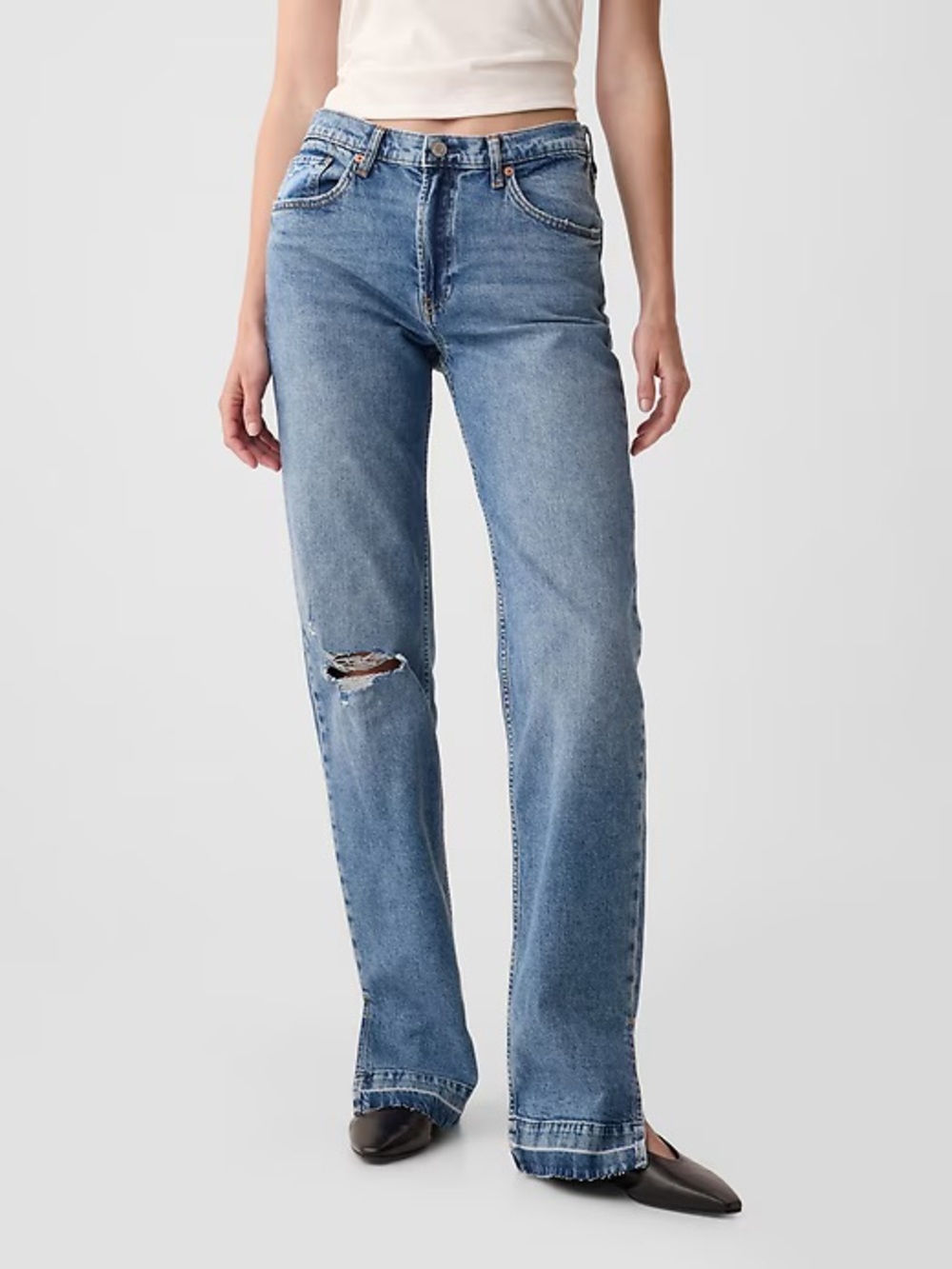 Gap Jeans Womens 29 8 90s Loose Mid Rise Raw Hem - Picture 4 of 11